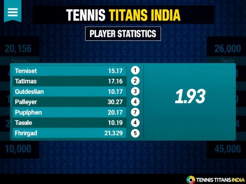 Tennis Titans India Player Statistics